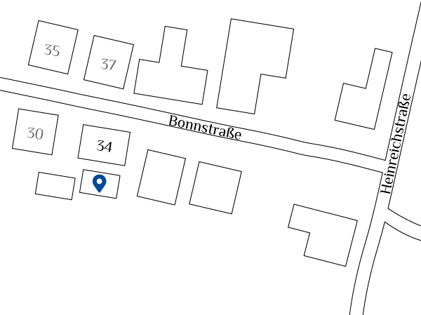 Anfahrtsskizze zum Büro in Mülheim an der Ruhr